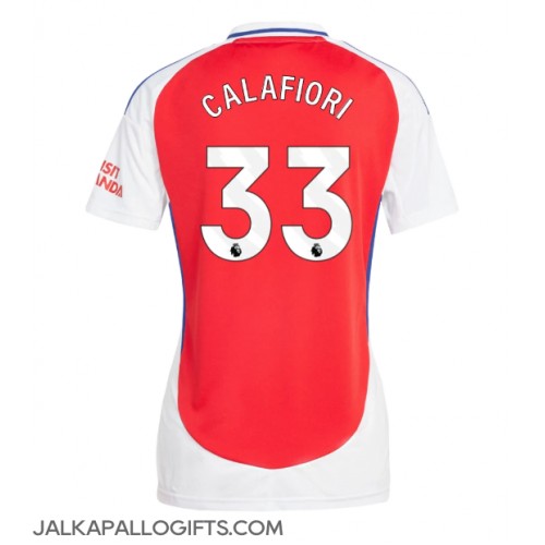 Arsenal Riccardo Calafiori #33 Kotipaita Naiset 2024-25 Lyhythihainen